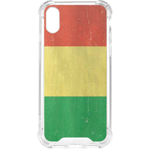 Bolivia Flag Distressed iPhone XS Clear Case